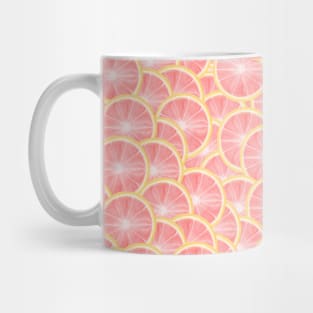 All Over Pink Grapefruit Citrus Slice Pattern Mug